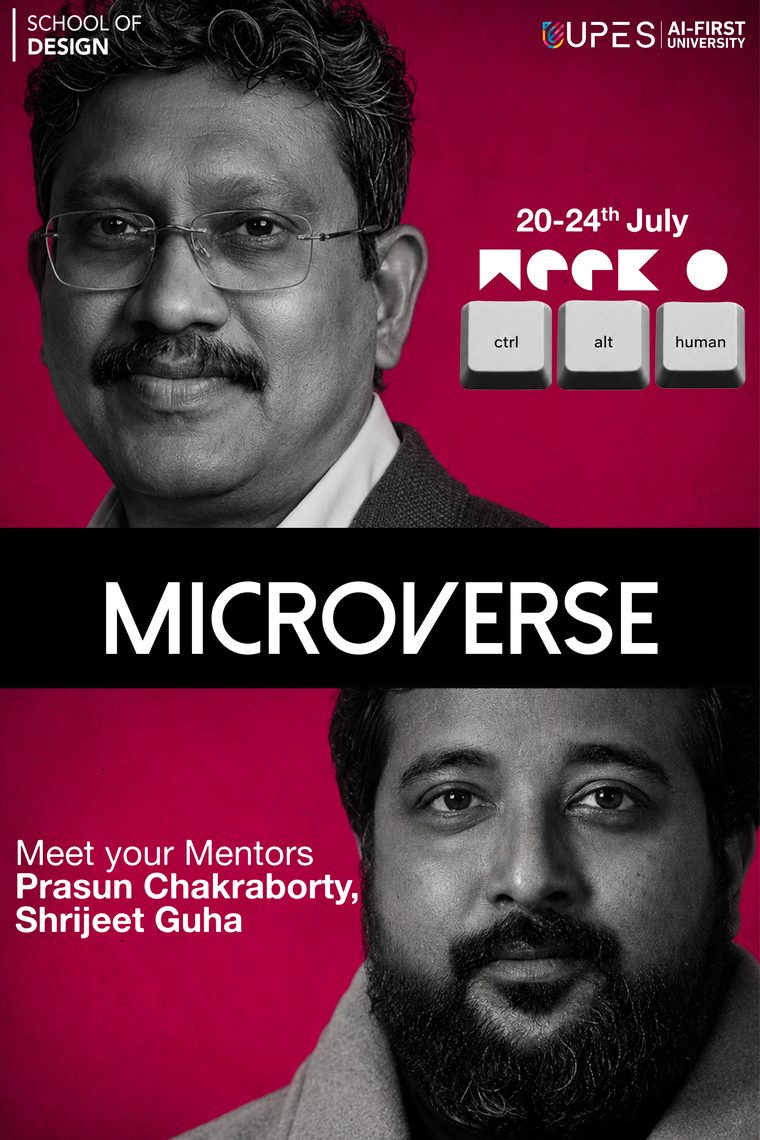Microverse poster — mentors Prasun Chakraborty and Shrijeet Guha