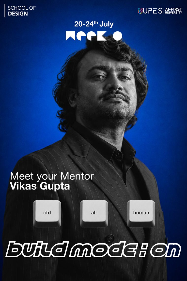 Build Mode On poster — mentor Vikas Gupta
