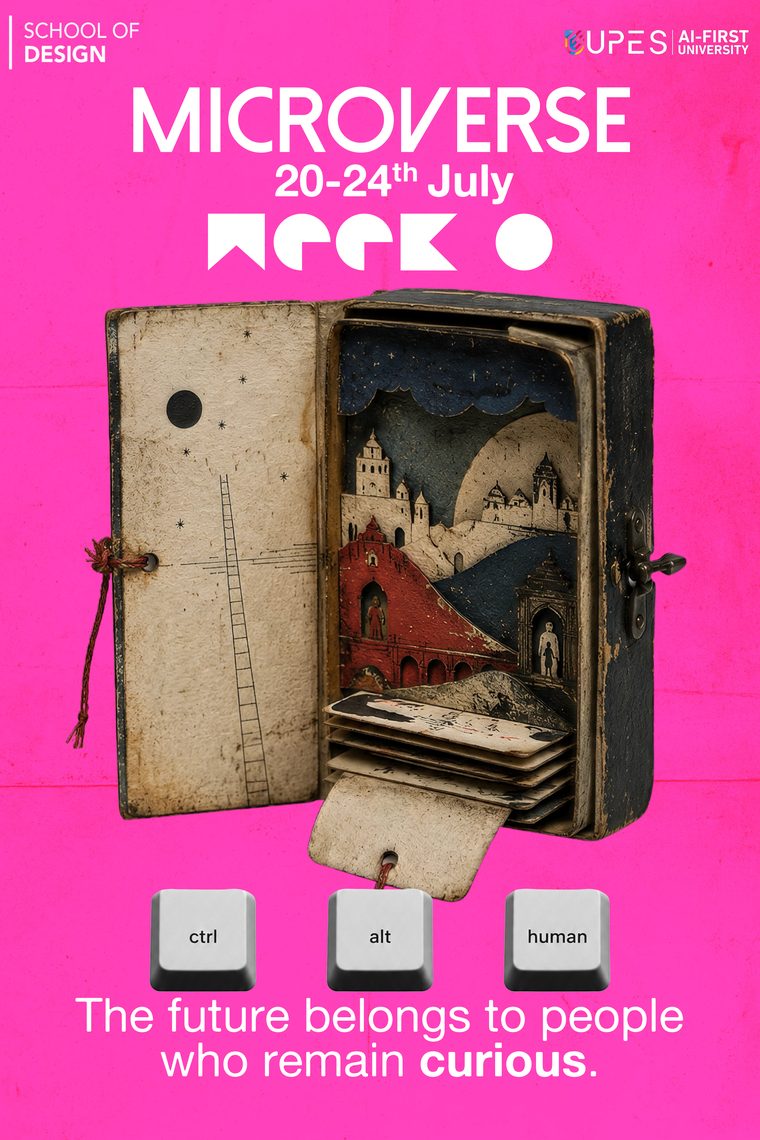 Microverse poster — a miniature world inside a book