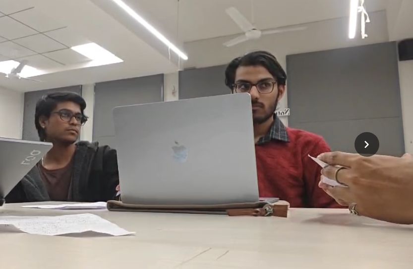 A participant thinking aloud at the laptop